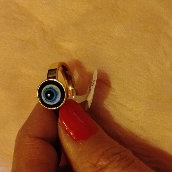 Size 19 -3 Rings and Earrings Set Evil Eye Design - Picture 4 of 5